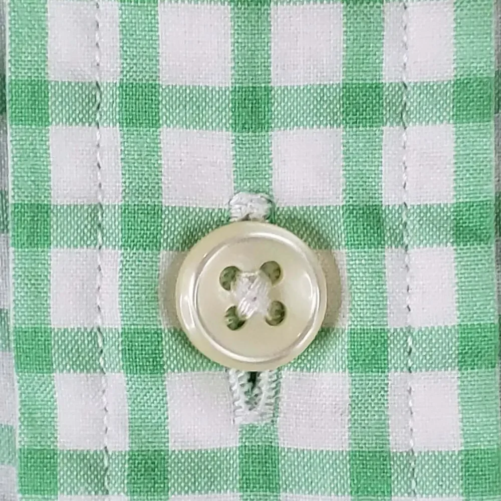 Polo Ralph Lauren Shirt Oxford Button Down Mens Size XL LS Green Gingham